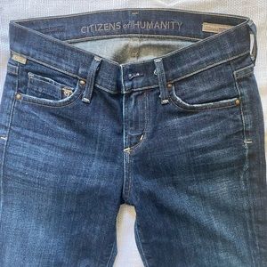 Citizens Of Humanity low rise straight leg jeans, size 24.